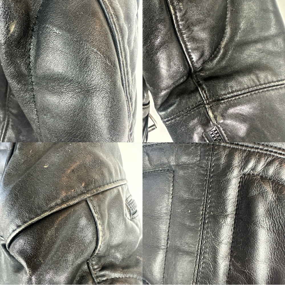 Vintage Hein Gericke x Harley Davidson Leather Motorcycle Jacket Double Zipper - Picture 13 of 16